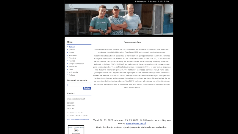 Comb Hommes - Before - Desktop view