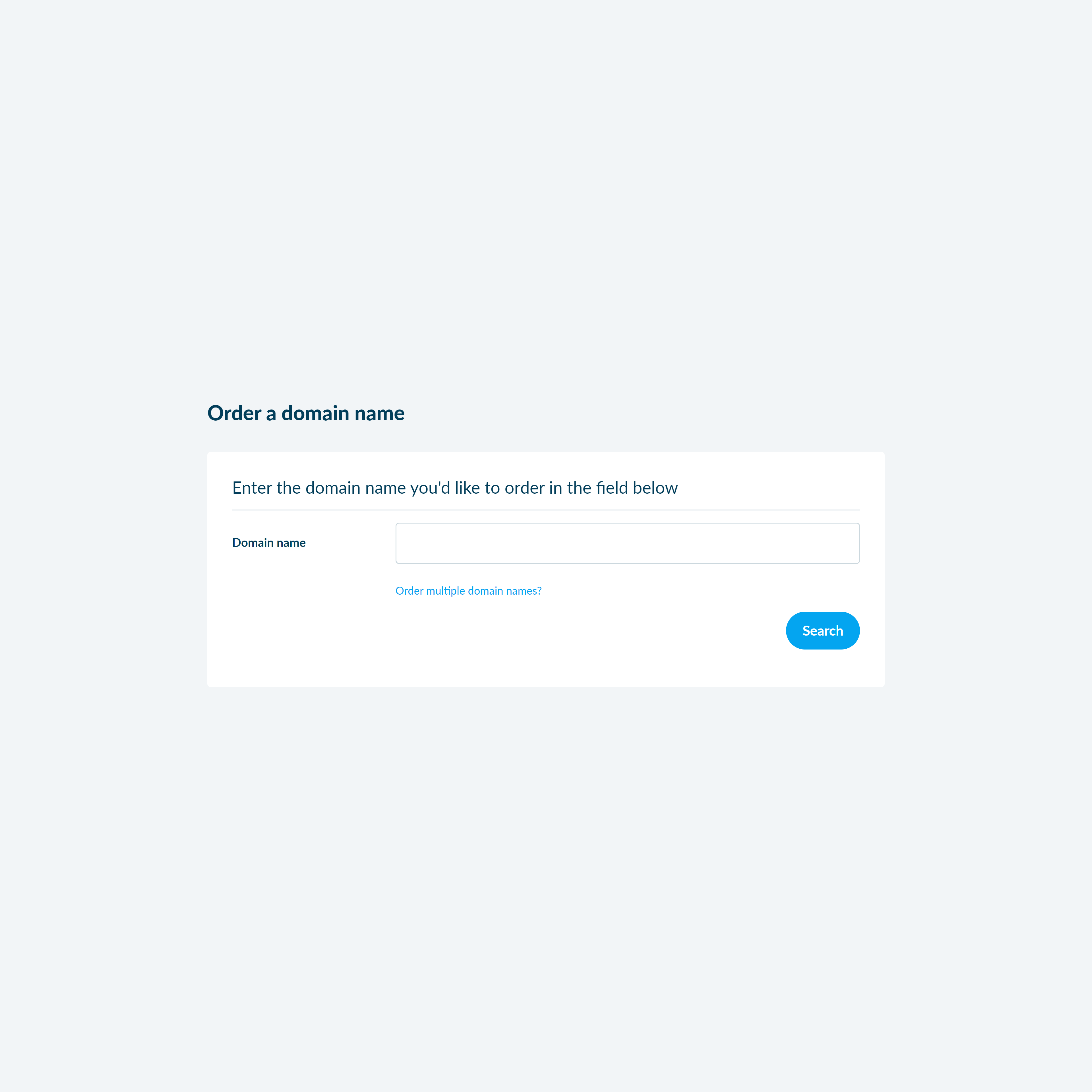 Register a domain name