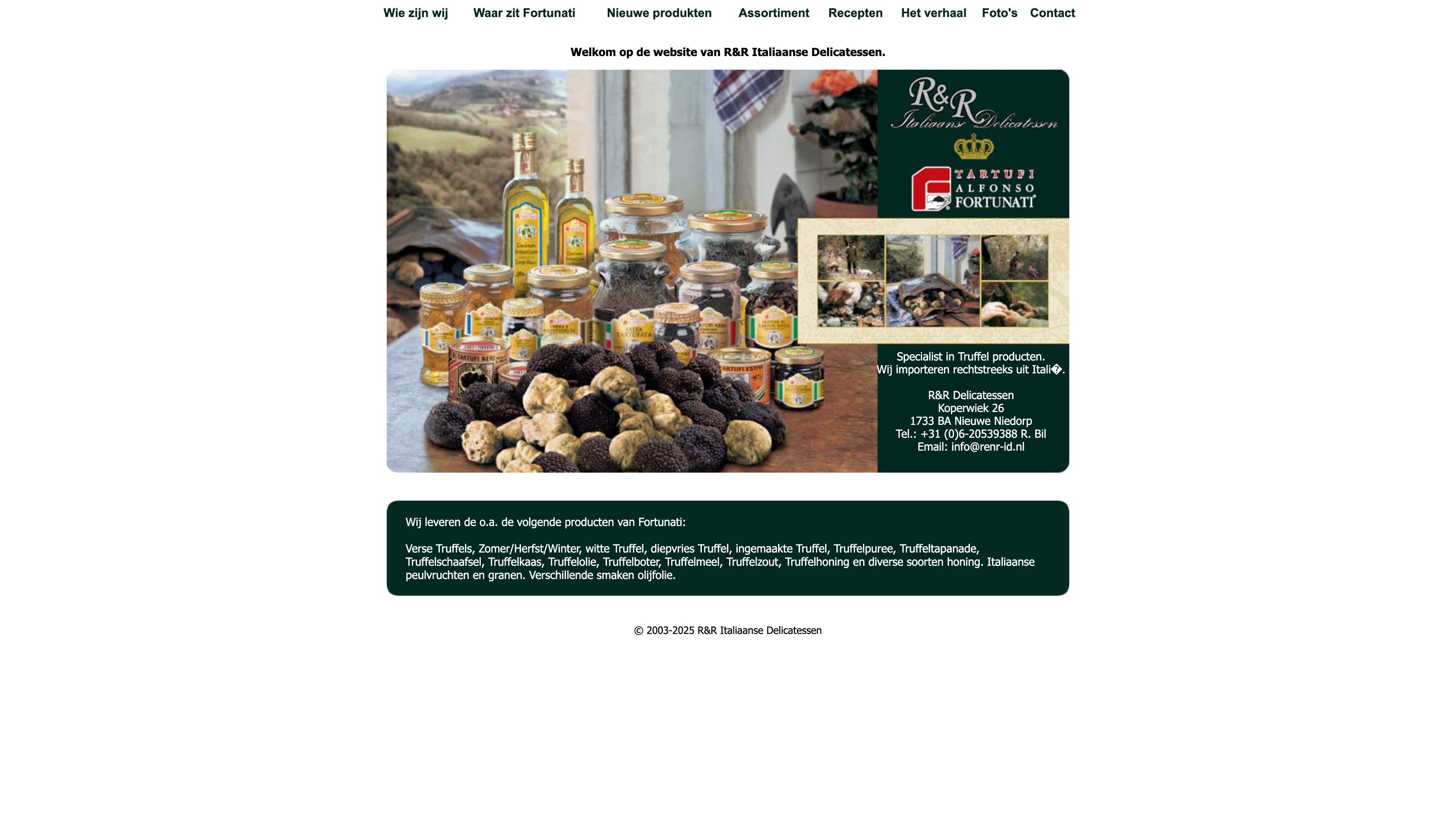 R&R Delicatessen - Before - Desktop view
